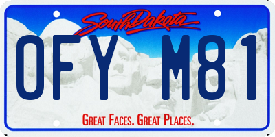 SD license plate 0FYM81
