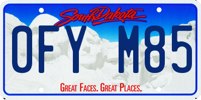 SD license plate 0FYM85