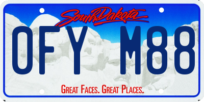 SD license plate 0FYM88