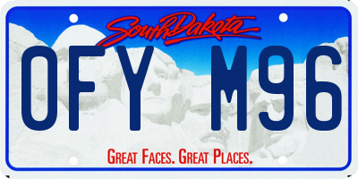 SD license plate 0FYM96