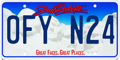SD license plate 0FYN24
