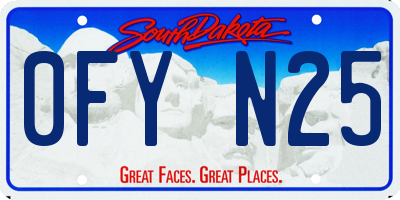 SD license plate 0FYN25