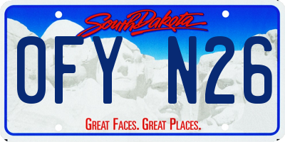 SD license plate 0FYN26