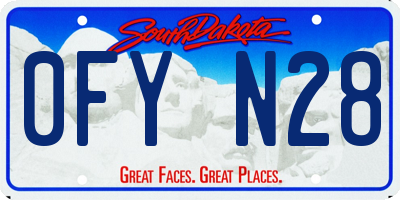SD license plate 0FYN28