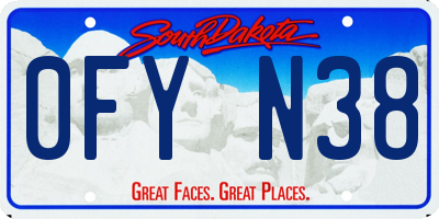 SD license plate 0FYN38