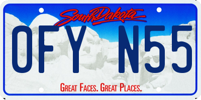 SD license plate 0FYN55