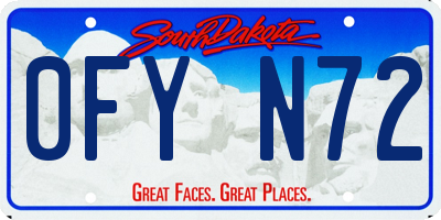 SD license plate 0FYN72