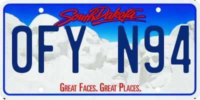 SD license plate 0FYN94