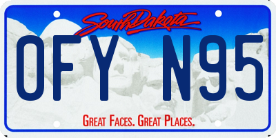 SD license plate 0FYN95