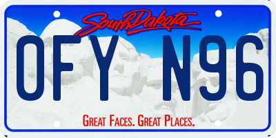 SD license plate 0FYN96
