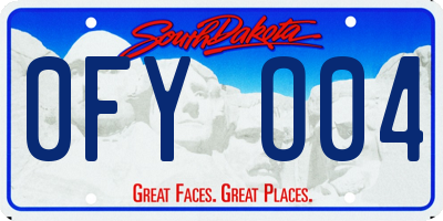 SD license plate 0FYO04
