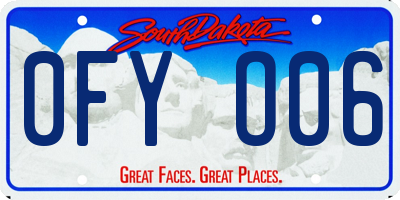 SD license plate 0FYO06