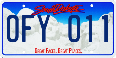 SD license plate 0FYO11