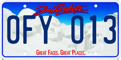 SD license plate 0FYO13