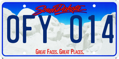 SD license plate 0FYO14
