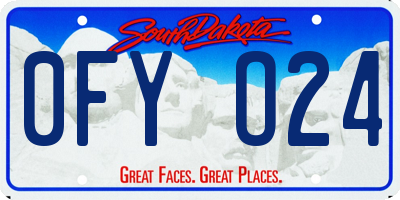 SD license plate 0FYO24