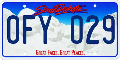 SD license plate 0FYO29