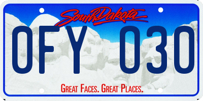 SD license plate 0FYO30