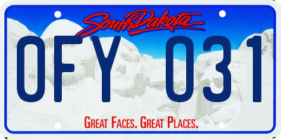 SD license plate 0FYO31