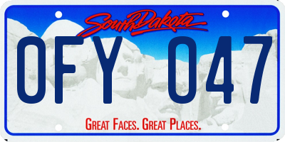 SD license plate 0FYO47