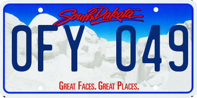 SD license plate 0FYO49