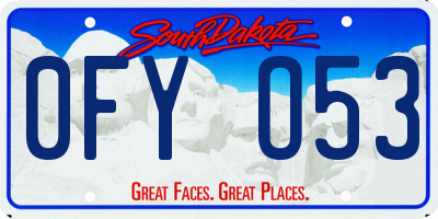 SD license plate 0FYO53