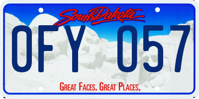 SD license plate 0FYO57