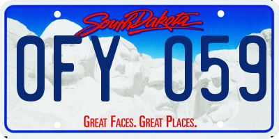 SD license plate 0FYO59