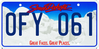 SD license plate 0FYO61