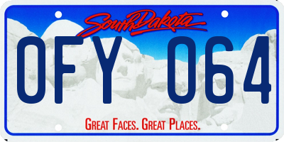 SD license plate 0FYO64