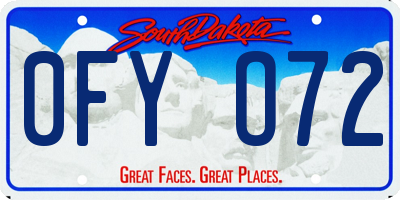SD license plate 0FYO72