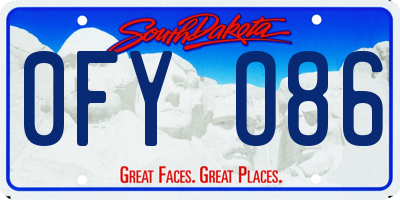 SD license plate 0FYO86