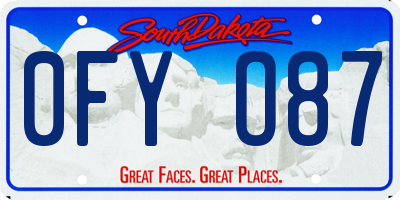 SD license plate 0FYO87