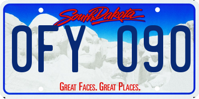 SD license plate 0FYO90