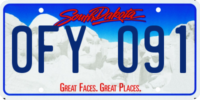 SD license plate 0FYO91