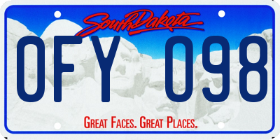 SD license plate 0FYO98