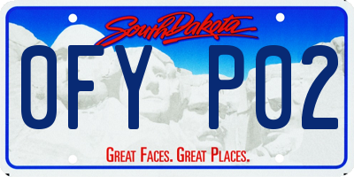 SD license plate 0FYP02