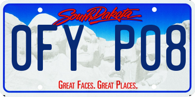 SD license plate 0FYP08