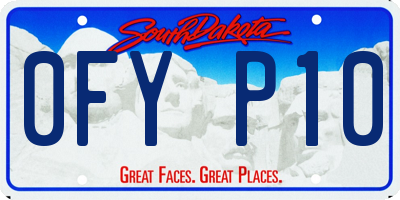 SD license plate 0FYP10