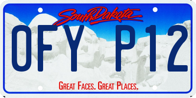SD license plate 0FYP12