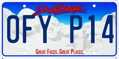 SD license plate 0FYP14