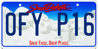 SD license plate 0FYP16