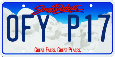SD license plate 0FYP17