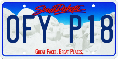 SD license plate 0FYP18