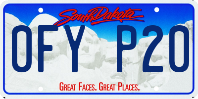 SD license plate 0FYP20