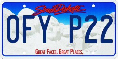 SD license plate 0FYP22