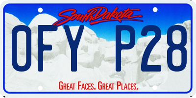 SD license plate 0FYP28