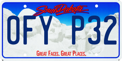 SD license plate 0FYP32