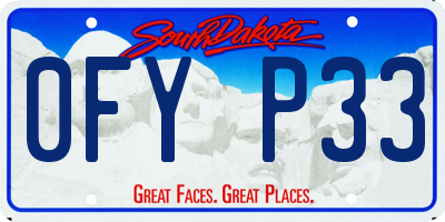 SD license plate 0FYP33