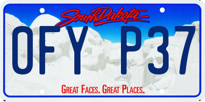 SD license plate 0FYP37